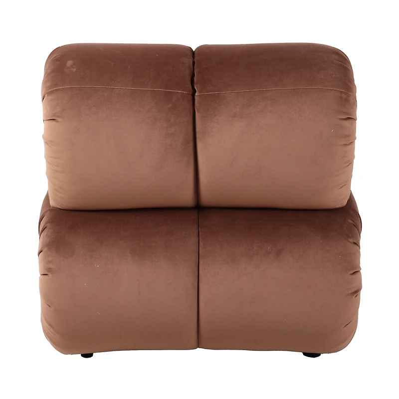 Roux Plush Lounge Accent Chair – Cognac Brown