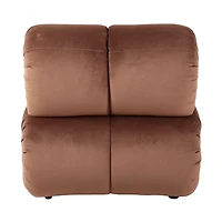 Roux Plush Lounge Accent Chair – Cognac Brown
