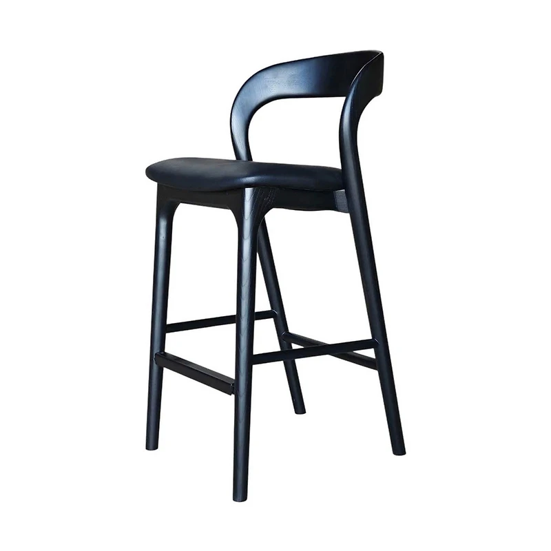 Faylen Counter Stool - Black w/ PU Seat