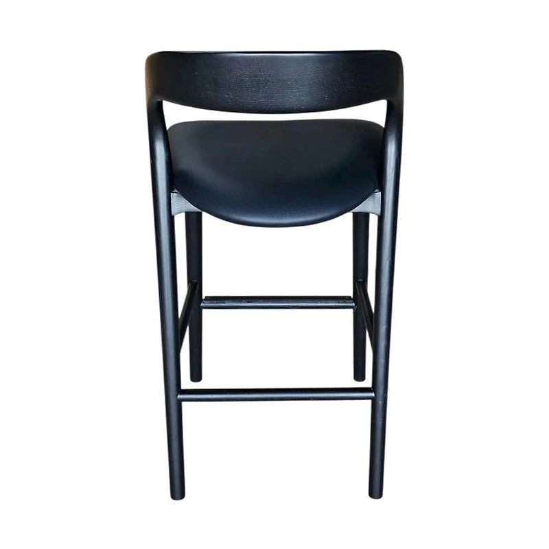 Faylen Counter Stool - Black w/ PU Seat