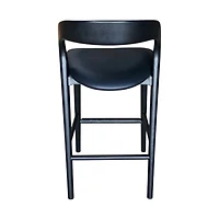 Faylen Counter Stool - Black w/ PU Seat