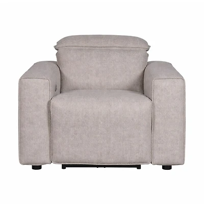 Regis Power Reclining Chair - Light Brown