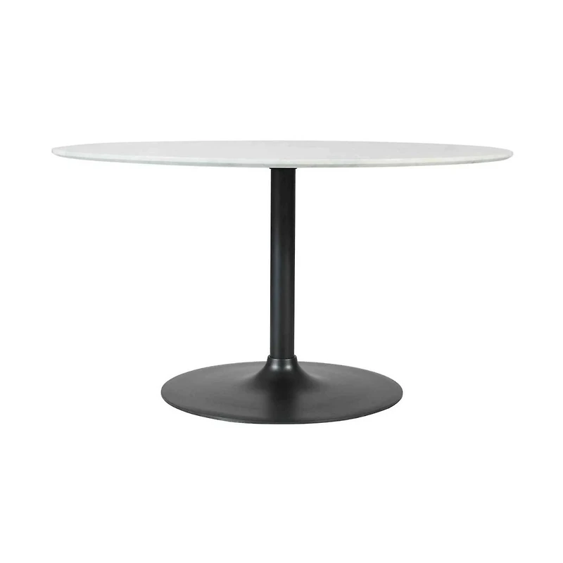 Rowan 42" Round Marble Pedestal Dining Table