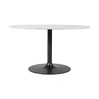 Rowan 42" Round Marble Pedestal Dining Table