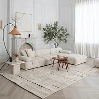 Terra Cream Modern Geometric Area Rug – 7' x 10'