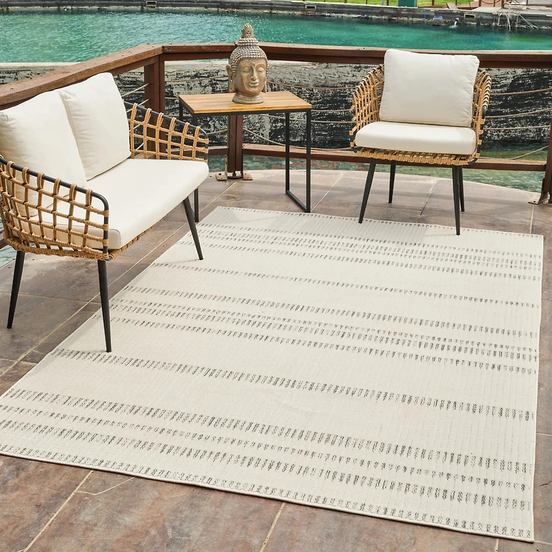Aurora Cream Modern Abstract Rug