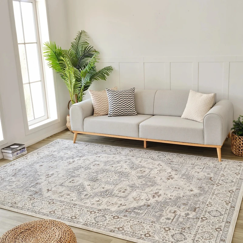 Nairobi Grey Medallion Rug – 5x8