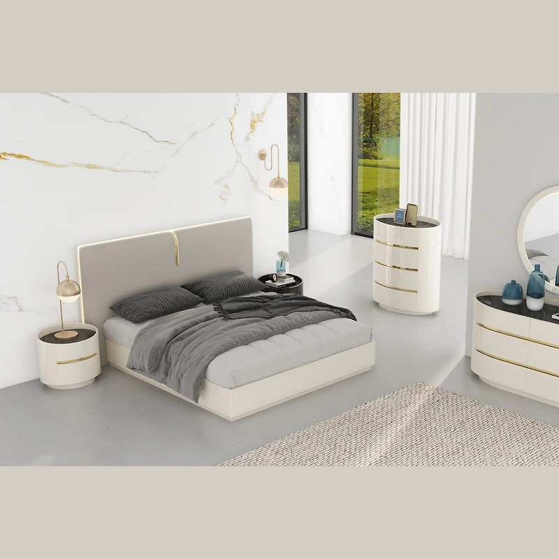 Zelie Glossy 4 Drawer Chest