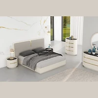Zelie Glossy Round Dressing Mirror
