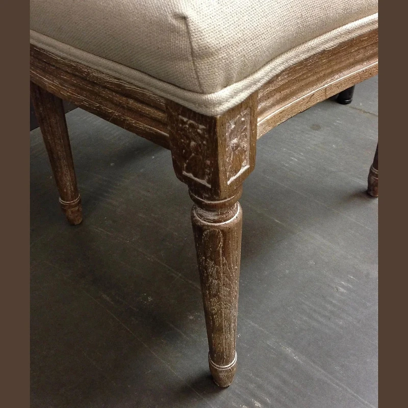 Melwynn Dining Chair w/ Cane Back Antique Linen