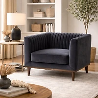Sage Club Chair - Black Velvet