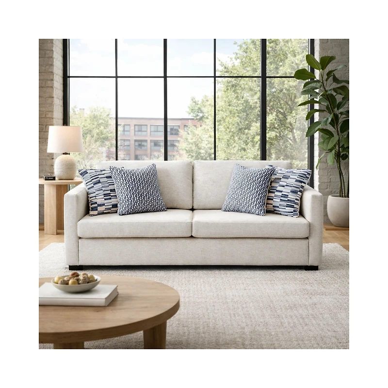 Sammy Condo Sofa with 4 Toss Pillows