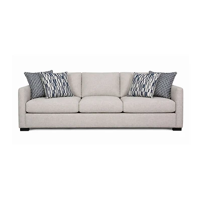 Sammy Large Upholstered Sofa with 4 Toss Pillows