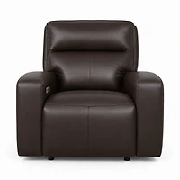Sora Zero Gravity Power Reclining Leather Chair with Headrest