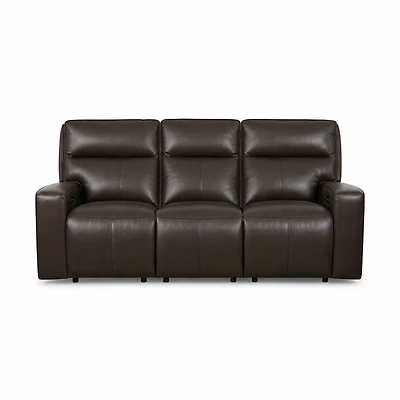 Sora Zero Gravity Power Reclining Leather Sofa with Headrests