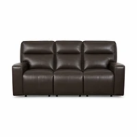Sora Zero Gravity Power Reclining Leather Sofa with Headrests