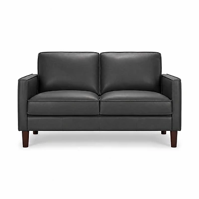 Soria Top-Grain Leather Loveseat – Night