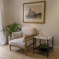Cindale Side Table - White Mosaic