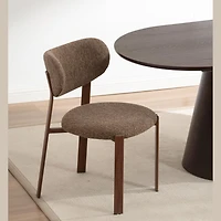 Kofi Upholstered Dining Chair with Walnut Finish Legs