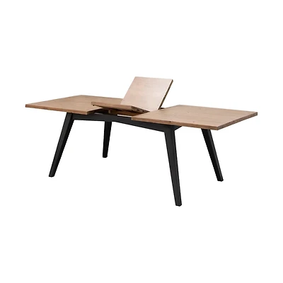 Sorella Extension Dining Table - Sundried Wheat Matte Black