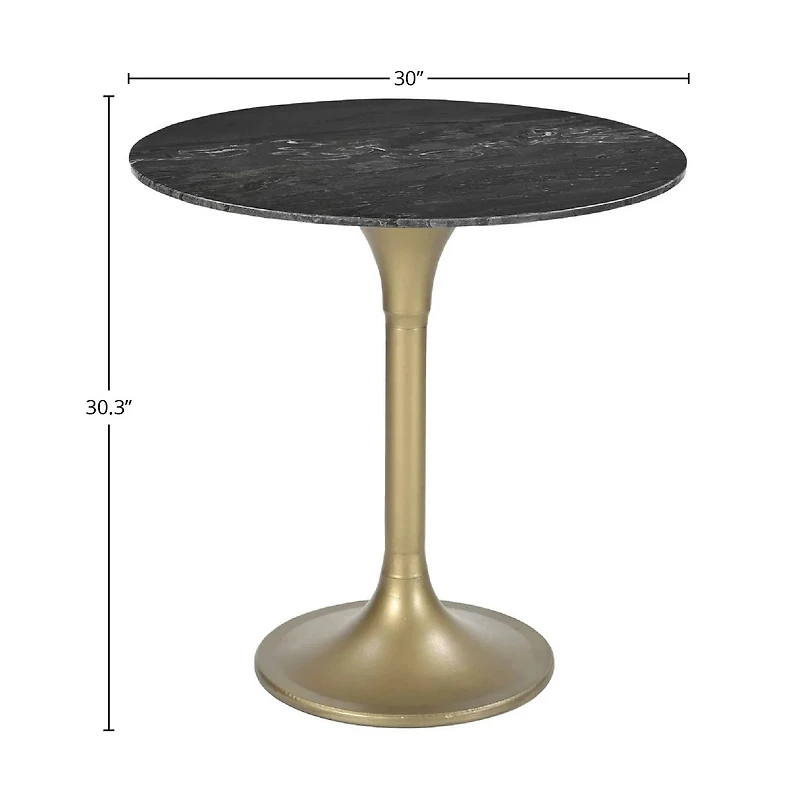 Casson Bistro Table - Italian Black Marble