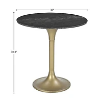 Casson Bistro Table - Italian Black Marble
