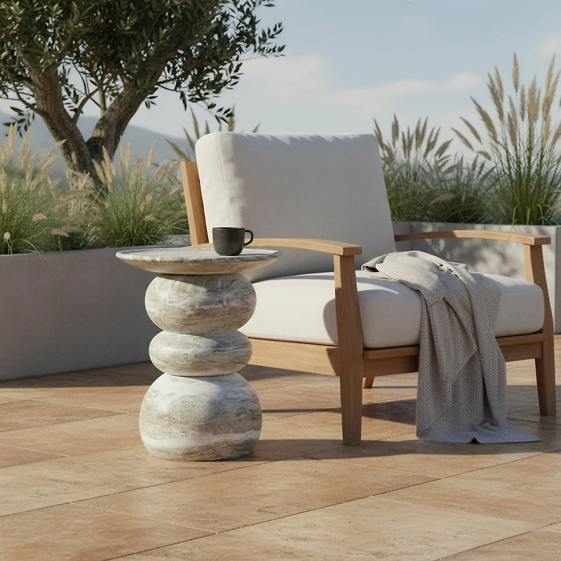 Temple Side Table - Grey Mist