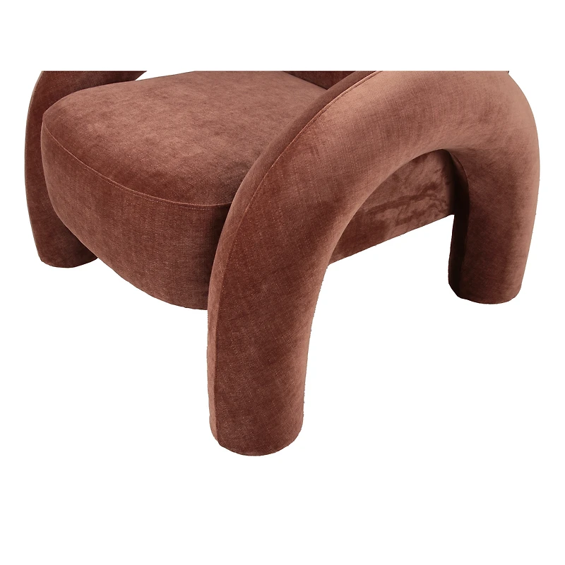 Alba Lounge Accent Chair – Cognac Brown