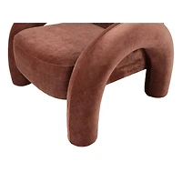 Alba Lounge Accent Chair – Cognac Brown