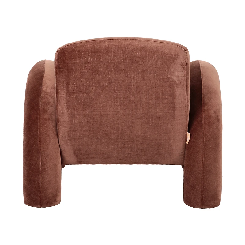 Alba Lounge Accent Chair – Cognac Brown