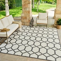 Aspen Grey Geometric Modern Rug