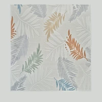 Aspen Cream Tropical Leaf Rug