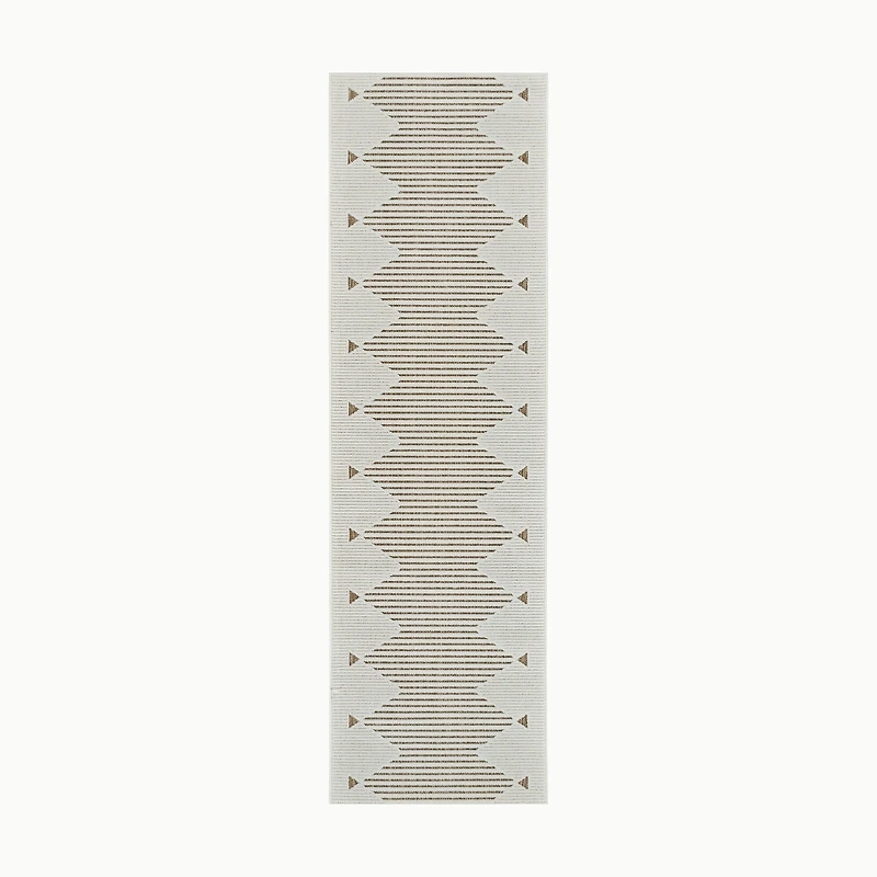 Aurora Beige Tribal Stripe Rug