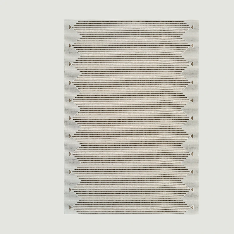 Aurora Beige Tribal Stripe Rug