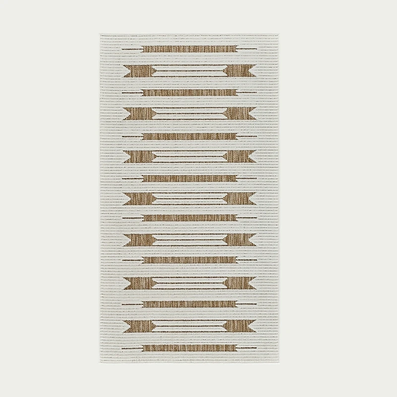 Aurora Beige Modern Rug – Arrow Stripe Design