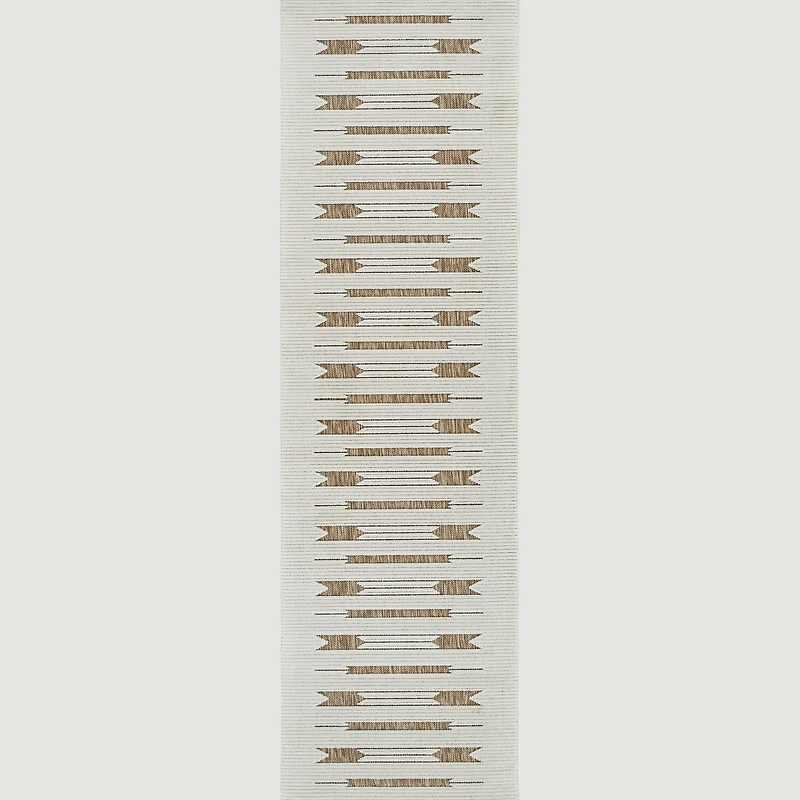 Aurora Beige Modern Rug – Arrow Stripe Design