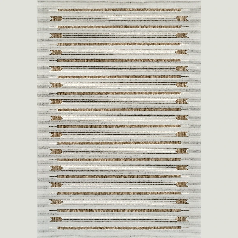 Aurora Beige Modern Rug – Arrow Stripe Design