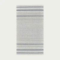 Aurora Cream Modern Rug – Navy Accent Stripe Design