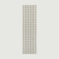 Aurora Beige Modern Rug – Geometric Grid Design