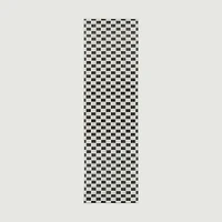 Aurora Black Checkered Rug