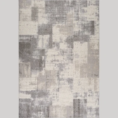Bali Cream Contemporary Patchwork Area Rug – 5x8"