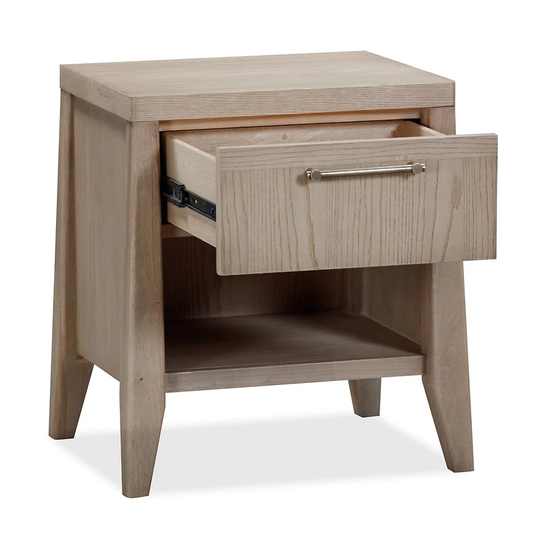 Sumire One Drawer One Shelf Ash Wood Nightstand in Ginger