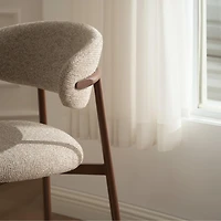 Draco Upholstered Counter Stool with Walnut Metal Legs