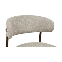 Aria Upholstered Dining Chair with Walnut Metal Legs