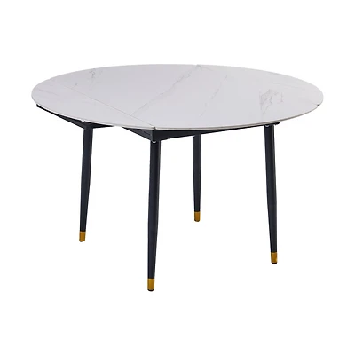 Jess 2.0 Round Extendable Dining Table - White