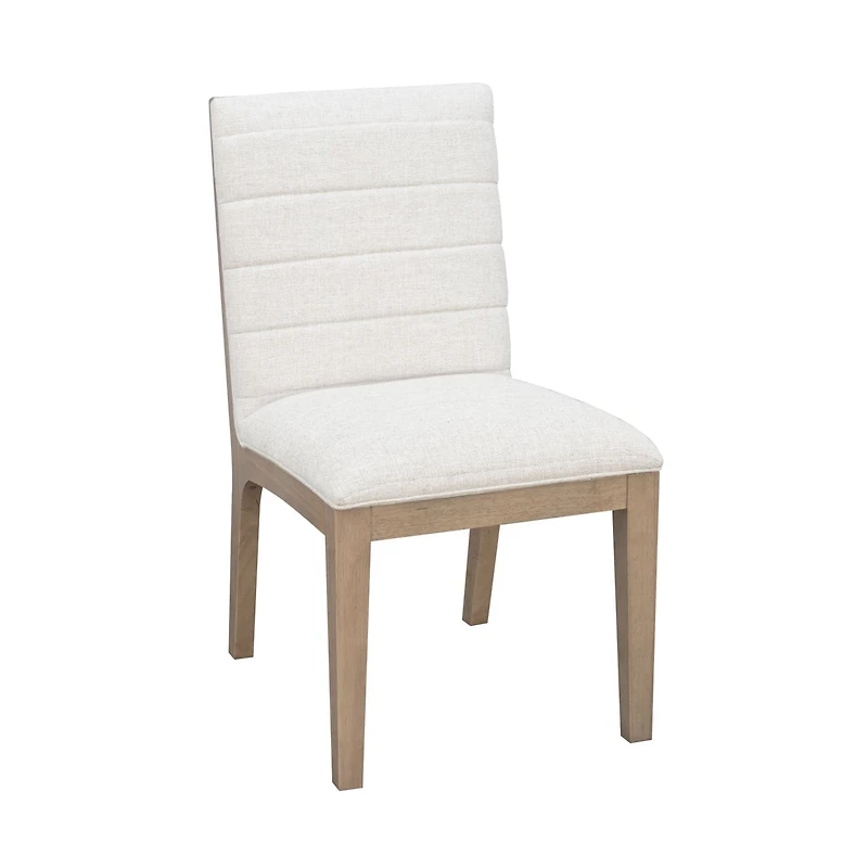 Sumire Solid Wood Dining Chair in Ginger and Natural Linen