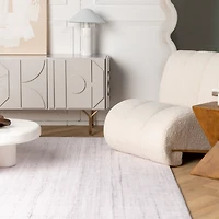 Europa Beige Solid Textured Area Rug – 7' x 10'
