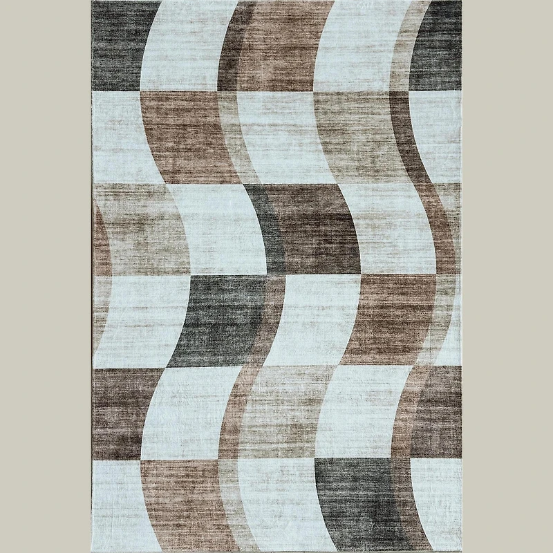 Europa Brown Distressed Pattern Area Rug