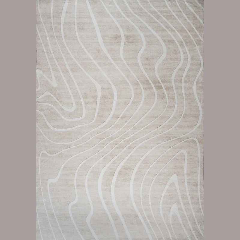Europa Beige Tonal Stripe Area Rug