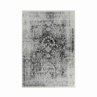Hamilton Black Floral Medallion Area Rug